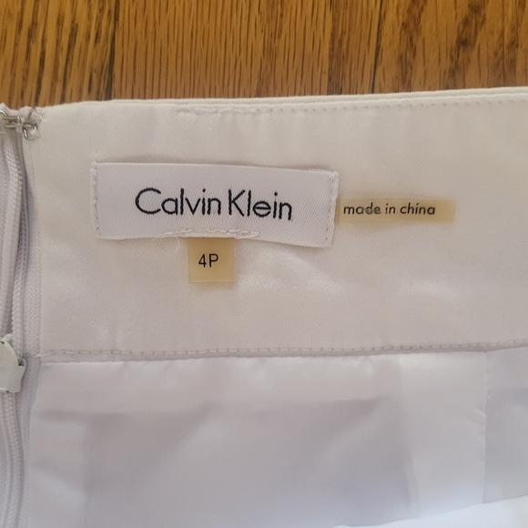 Calvin Klein White Ruched Mini Pencil Skirt - Picture 9 of 10